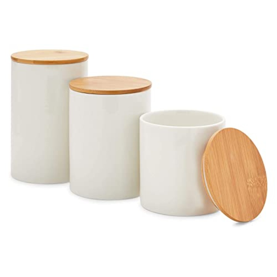 Ceramic Canisters - Coffee Can - Tea Coffee Sugar Container 评论和价格