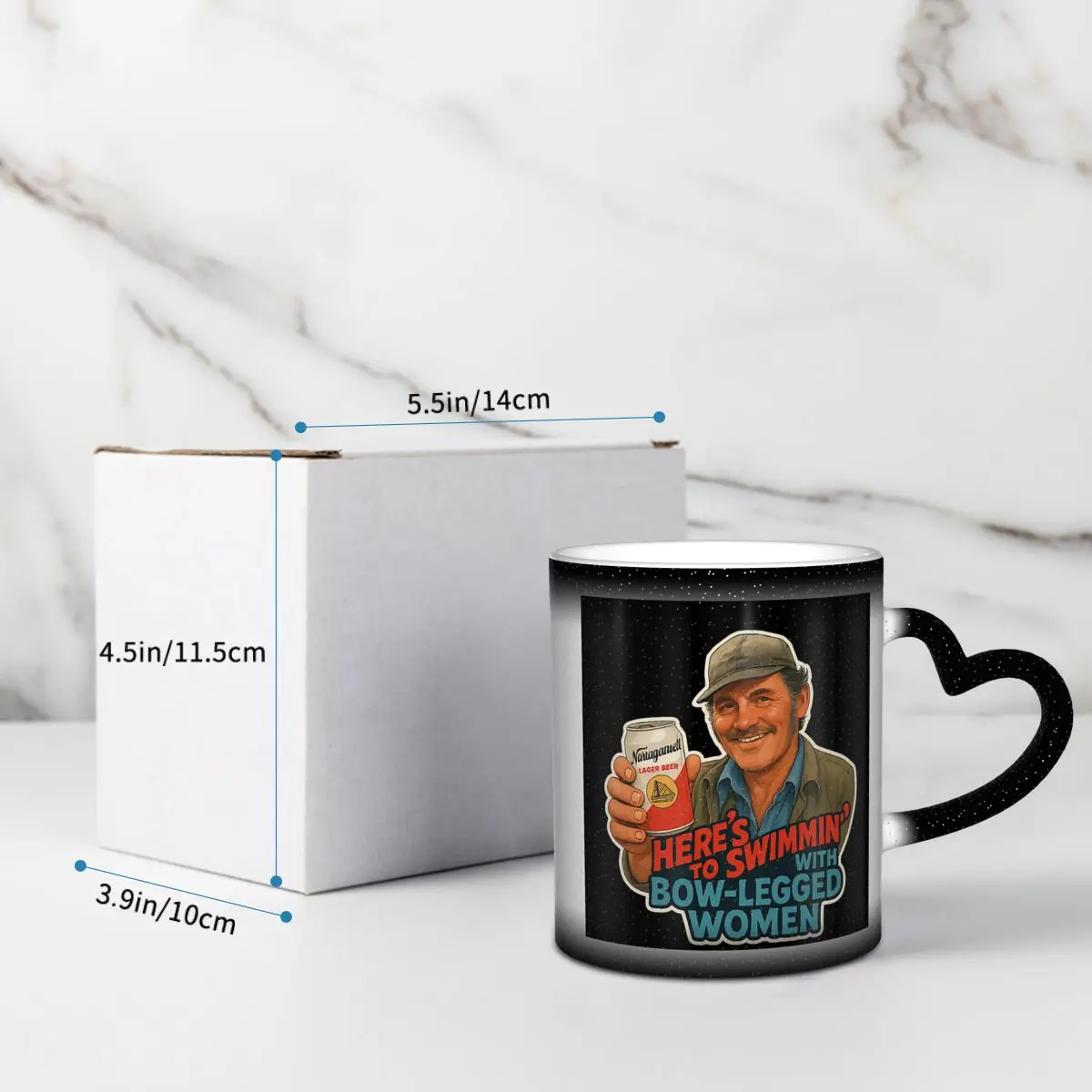 Heres To Swimmin Quint Jaws Mo - Coffee And Tea Quotes Funny 评论和价格