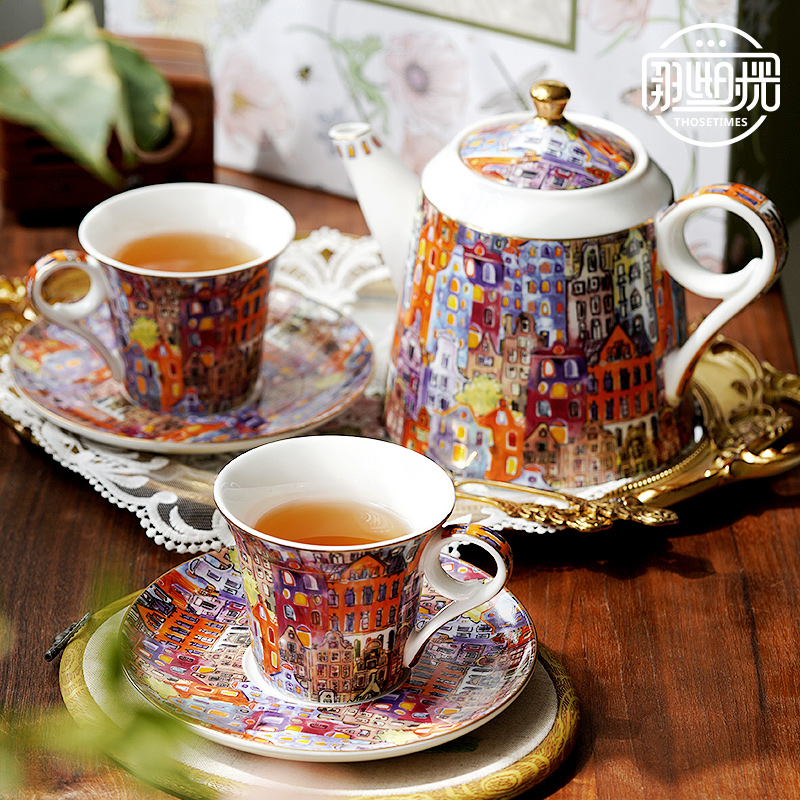 Exquisite high-end English aft - Tea Coffee Pot Set 评论和价格