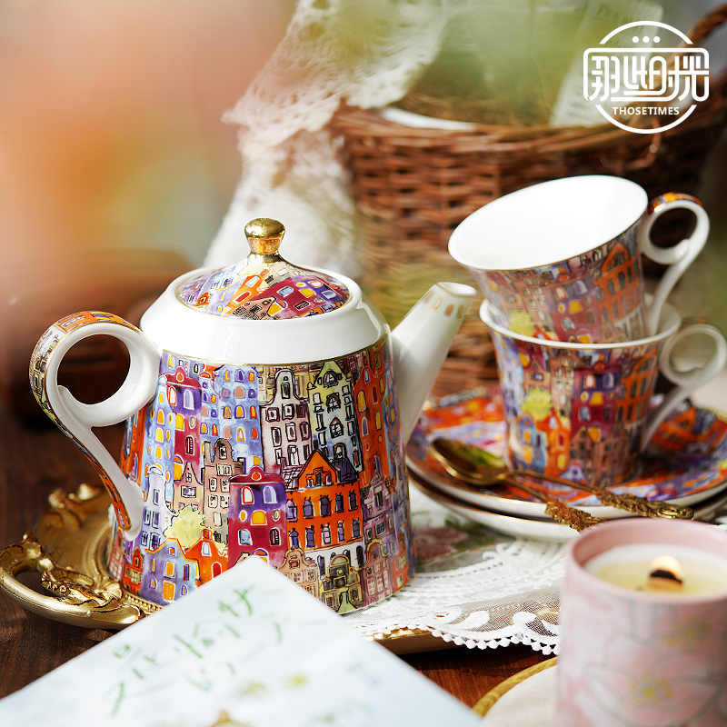Exquisite high-end English aft - Tea Coffee Pot Set 评论和价格