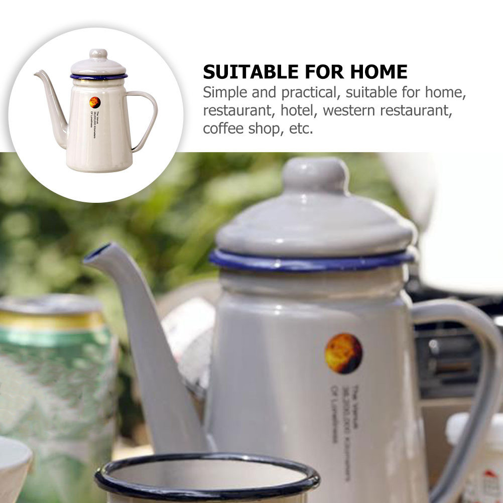 Handled Enamel Coffee Pot Prof - Water Tea And Coffee 评论和价格