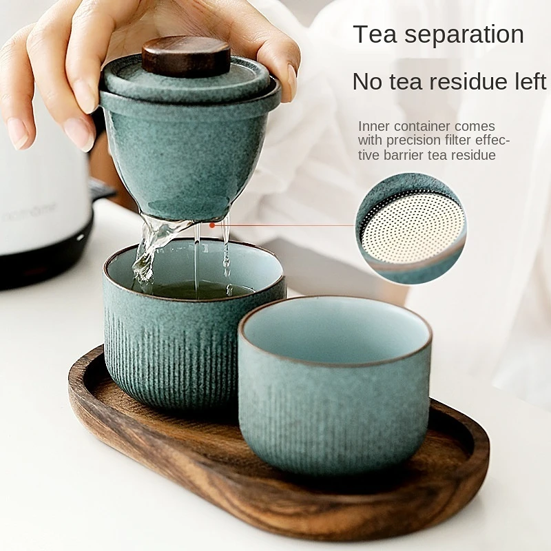 Travel Kung Fu Tea Set Outdoor - Tea Coffee Pot Set 评论和价格