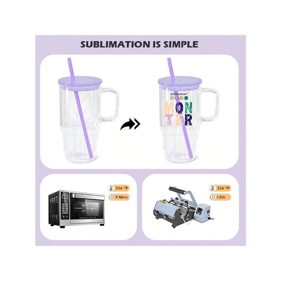 20oz Glass Tumblers With Handl - Coffee Tea Gift Set 评论和价格